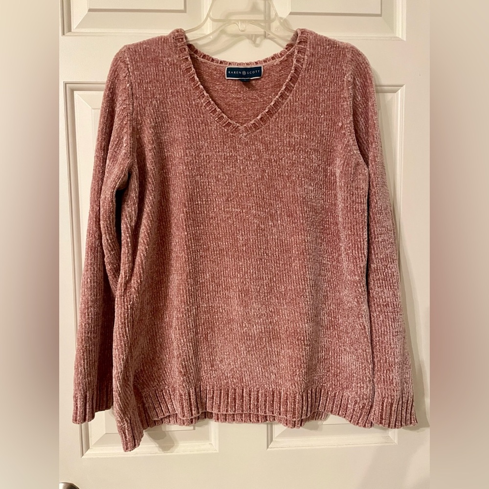 Karen Scott pink soft sweater, women’s medium